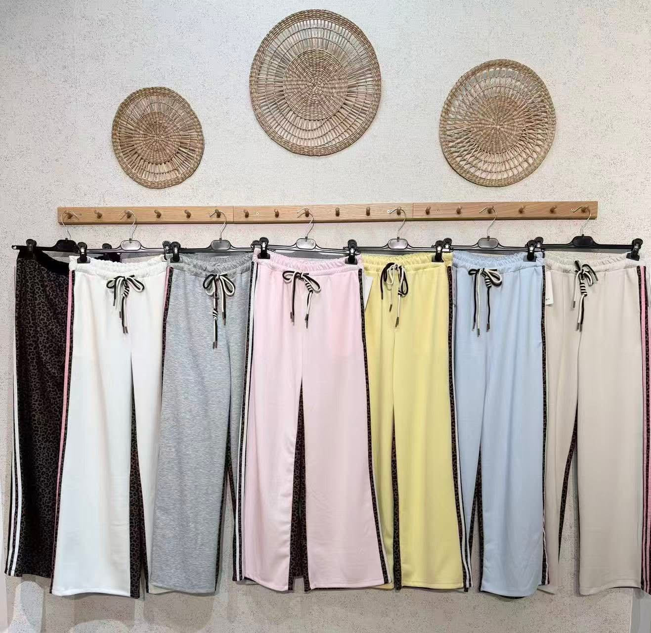 Calças wide’legs leopardo atrás - S AO XL